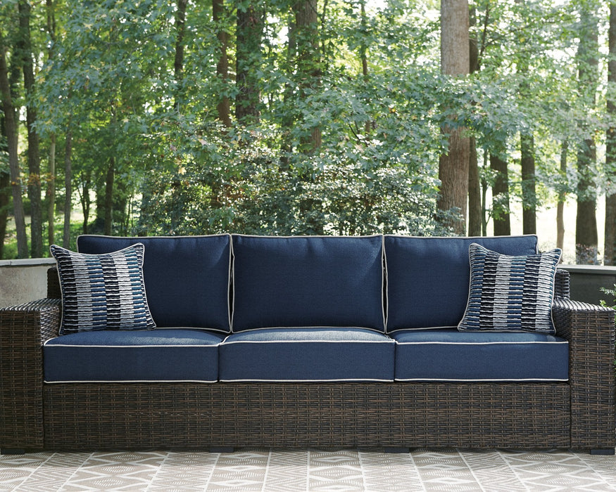 Grasson Lane Outdoor Sofa and Loveseat with Ottoman - Premium Outdoor Seating Set from Ashley Furniture - Just $2074.80! Shop now at Furniture Wholesale Plus  We are the best furniture store in Nashville, Hendersonville, Goodlettsville, Madison, Antioch, Mount Juliet, Lebanon, Gallatin, Springfield, Murfreesboro, Franklin, Brentwood