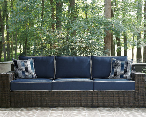 Grasson Lane Sofa with Cushion - Premium Outdoor Seating from Ashley Furniture - Just $1062.43! Shop now at Furniture Wholesale Plus  We are the best furniture store in Nashville, Hendersonville, Goodlettsville, Madison, Antioch, Mount Juliet, Lebanon, Gallatin, Springfield, Murfreesboro, Franklin, Brentwood