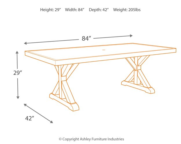 Beachcroft Dining Table with Umbrella Option - Premium Outdoor Dining Table from Ashley Furniture - Just $1317.28! Shop now at Furniture Wholesale Plus  We are the best furniture store in Nashville, Hendersonville, Goodlettsville, Madison, Antioch, Mount Juliet, Lebanon, Gallatin, Springfield, Murfreesboro, Franklin, Brentwood