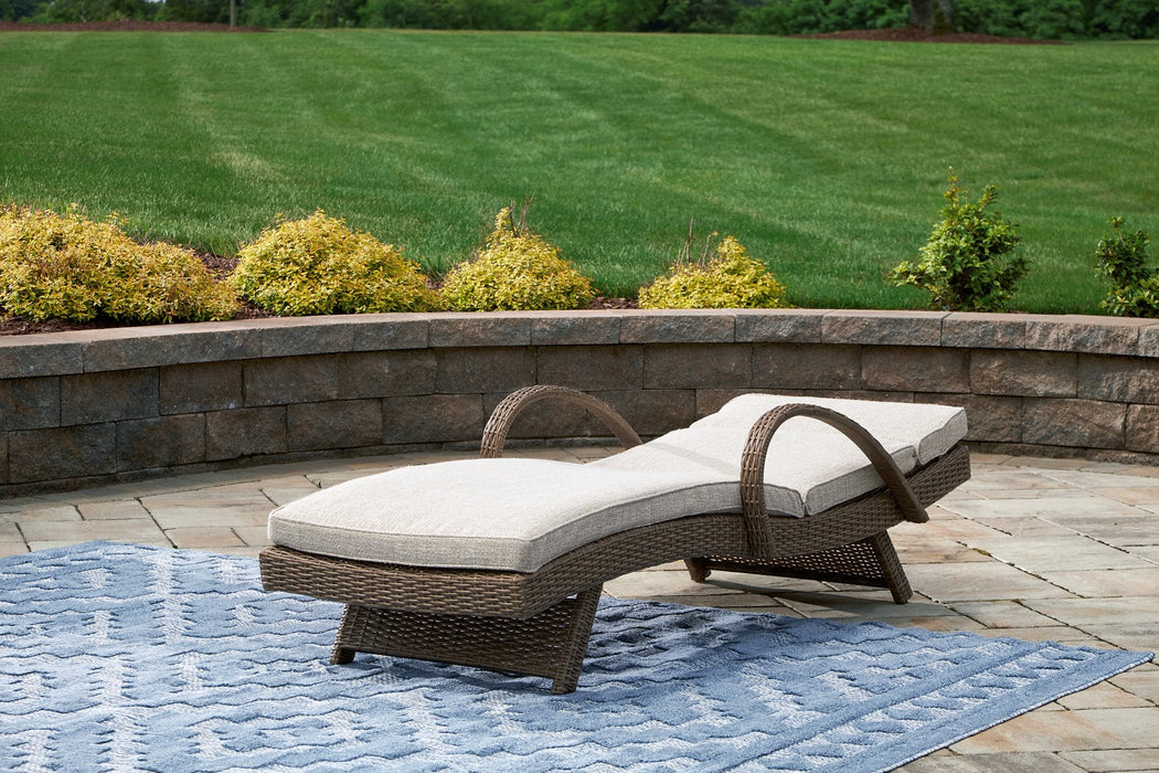 Beachcroft Outdoor Chaise Lounge with Cushion - Premium Outdoor Seating from Ashley Furniture - Just $427.70! Shop now at Furniture Wholesale Plus  We are the best furniture store in Nashville, Hendersonville, Goodlettsville, Madison, Antioch, Mount Juliet, Lebanon, Gallatin, Springfield, Murfreesboro, Franklin, Brentwood