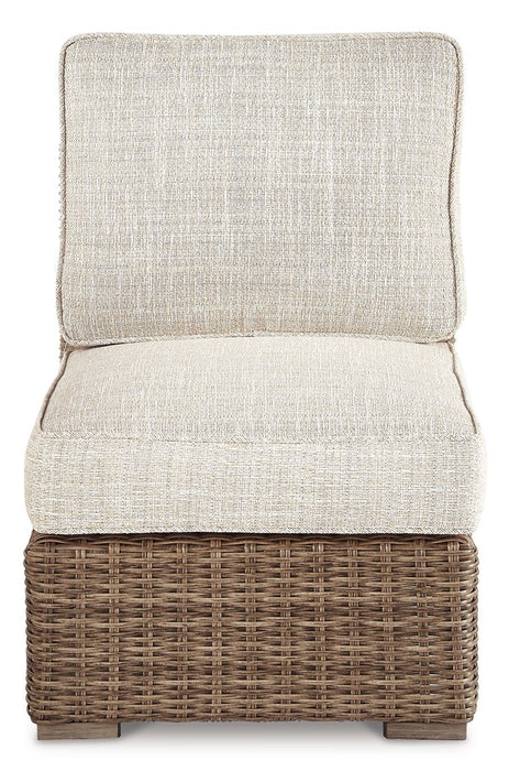 Beachcroft Armless Chair with Cushion - Premium Outdoor Seating from Ashley Furniture - Just $436.53! Shop now at Furniture Wholesale Plus  We are the best furniture store in Nashville, Hendersonville, Goodlettsville, Madison, Antioch, Mount Juliet, Lebanon, Gallatin, Springfield, Murfreesboro, Franklin, Brentwood