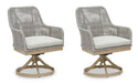 Seton Creek Outdoor Swivel Dining Chair (Set of 2) - Premium Outdoor Dining Chair from Ashley Furniture - Just $703.89! Shop now at Furniture Wholesale Plus  We are the best furniture store in Nashville, Hendersonville, Goodlettsville, Madison, Antioch, Mount Juliet, Lebanon, Gallatin, Springfield, Murfreesboro, Franklin, Brentwood