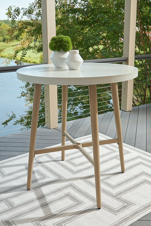 Seton Creek Outdoor Bar Table - Premium Outdoor Pub Table from Ashley Furniture - Just $553.06! Shop now at Furniture Wholesale Plus  We are the best furniture store in Nashville, Hendersonville, Goodlettsville, Madison, Antioch, Mount Juliet, Lebanon, Gallatin, Springfield, Murfreesboro, Franklin, Brentwood