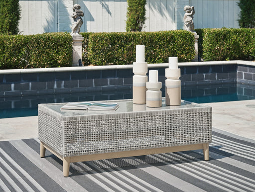 Seton Creek Outdoor Coffee Table - Premium Outdoor Cocktail Table from Ashley Furniture - Just $360.36! Shop now at Furniture Wholesale Plus  We are the best furniture store in Nashville, Hendersonville, Goodlettsville, Madison, Antioch, Mount Juliet, Lebanon, Gallatin, Springfield, Murfreesboro, Franklin, Brentwood