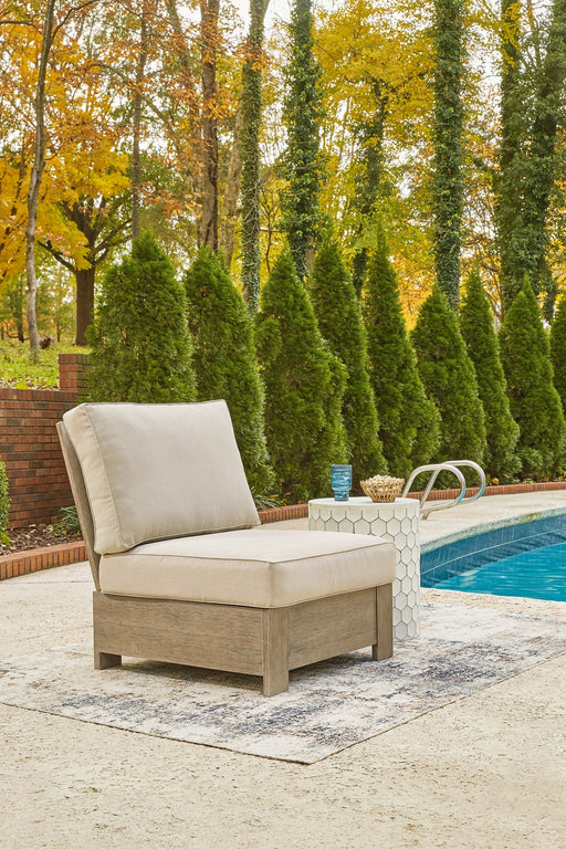 Silo Point Outdoor Armless Chair with Cushion - Premium Outdoor Seating from Ashley Furniture - Just $365.91! Shop now at Furniture Wholesale Plus  We are the best furniture store in Nashville, Hendersonville, Goodlettsville, Madison, Antioch, Mount Juliet, Lebanon, Gallatin, Springfield, Murfreesboro, Franklin, Brentwood