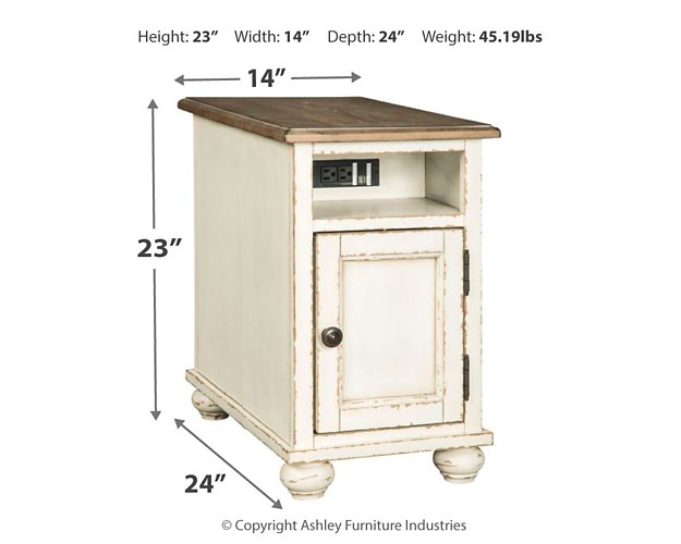 Realyn Chairside End Table - Premium End Table from Ashley Furniture - Just $201.47! Shop now at Furniture Wholesale Plus  We are the best furniture store in Nashville, Hendersonville, Goodlettsville, Madison, Antioch, Mount Juliet, Lebanon, Gallatin, Springfield, Murfreesboro, Franklin, Brentwood