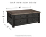 Tyler Creek Coffee Table with Lift Top - Premium Cocktail Table Lift from Ashley Furniture - Just $551.92! Shop now at Furniture Wholesale Plus  We are the best furniture store in Nashville, Hendersonville, Goodlettsville, Madison, Antioch, Mount Juliet, Lebanon, Gallatin, Springfield, Murfreesboro, Franklin, Brentwood