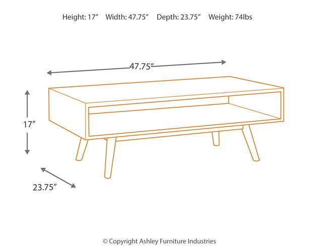 Kisper Coffee Table - Premium Cocktail Table from Ashley Furniture - Just $219.13! Shop now at Furniture Wholesale Plus  We are the best furniture store in Nashville, Hendersonville, Goodlettsville, Madison, Antioch, Mount Juliet, Lebanon, Gallatin, Springfield, Murfreesboro, Franklin, Brentwood