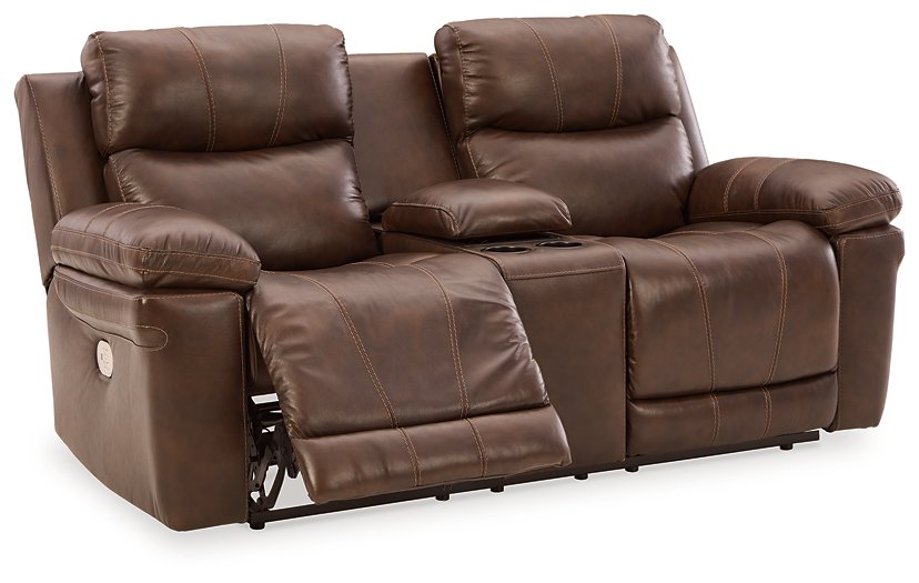 Edmar Power Reclining Loveseat with Console - Premium Loveseat from Ashley Furniture - Just $1445.04! Shop now at Furniture Wholesale Plus  We are the best furniture store in Nashville, Hendersonville, Goodlettsville, Madison, Antioch, Mount Juliet, Lebanon, Gallatin, Springfield, Murfreesboro, Franklin, Brentwood