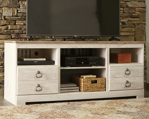 Willowton 64" TV Stand - Premium Entertainment Center from Ashley Furniture - Just $319.77! Shop now at Furniture Wholesale Plus  We are the best furniture store in Nashville, Hendersonville, Goodlettsville, Madison, Antioch, Mount Juliet, Lebanon, Gallatin, Springfield, Murfreesboro, Franklin, Brentwood