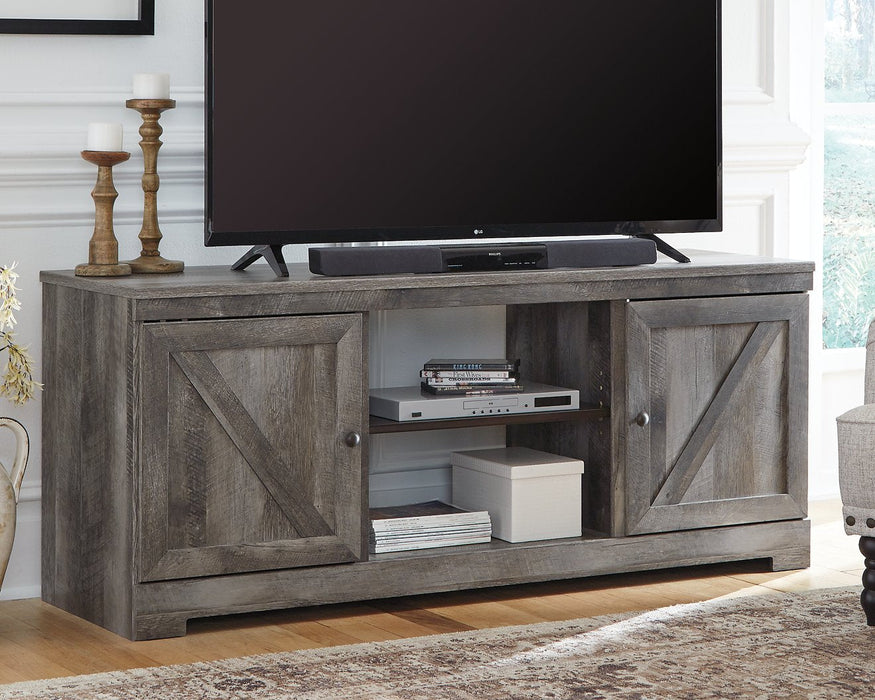 Wynnlow 63" TV Stand - Premium Entertainment Center from Ashley Furniture - Just $319.77! Shop now at Furniture Wholesale Plus  We are the best furniture store in Nashville, Hendersonville, Goodlettsville, Madison, Antioch, Mount Juliet, Lebanon, Gallatin, Springfield, Murfreesboro, Franklin, Brentwood