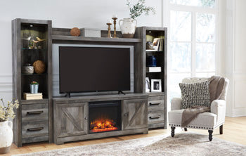 Wynnlow 4-Piece Entertainment Center with Electric Fireplace - Premium Entertainment Center from Ashley Furniture - Just $705.45! Shop now at Furniture Wholesale Plus  We are the best furniture store in Nashville, Hendersonville, Goodlettsville, Madison, Antioch, Mount Juliet, Lebanon, Gallatin, Springfield, Murfreesboro, Franklin, Brentwood