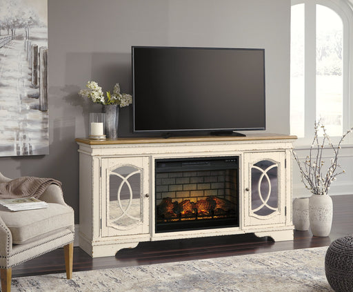 Realyn 74" TV Stand with Electric Fireplace - Premium TV Stand from Ashley Furniture - Just $1025.66! Shop now at Furniture Wholesale Plus  We are the best furniture store in Nashville, Hendersonville, Goodlettsville, Madison, Antioch, Mount Juliet, Lebanon, Gallatin, Springfield, Murfreesboro, Franklin, Brentwood