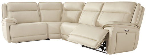 Double Deal - 4-Piece Power Reclining Sectional - Almond – Reclining Sectionals by Signature Design by Ashley® at Furniture Wholesale Plus , Nashville furniture store