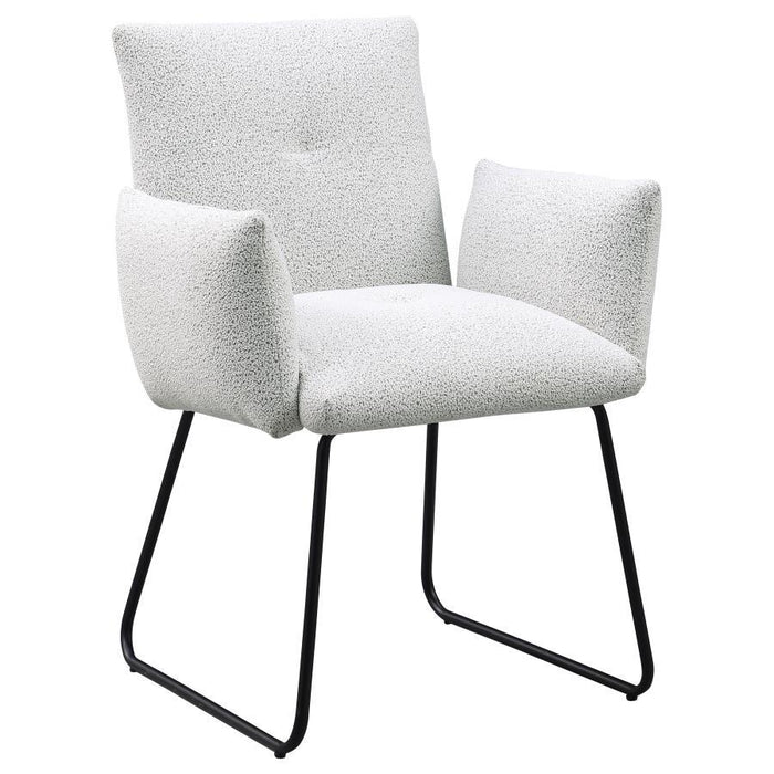Ackland - Upholstered Dining Side Chair (Set of 2) - Light Gray – Chair Sets by Coaster Fine Furniture at Furniture Wholesale Plus , Nashville furniture store