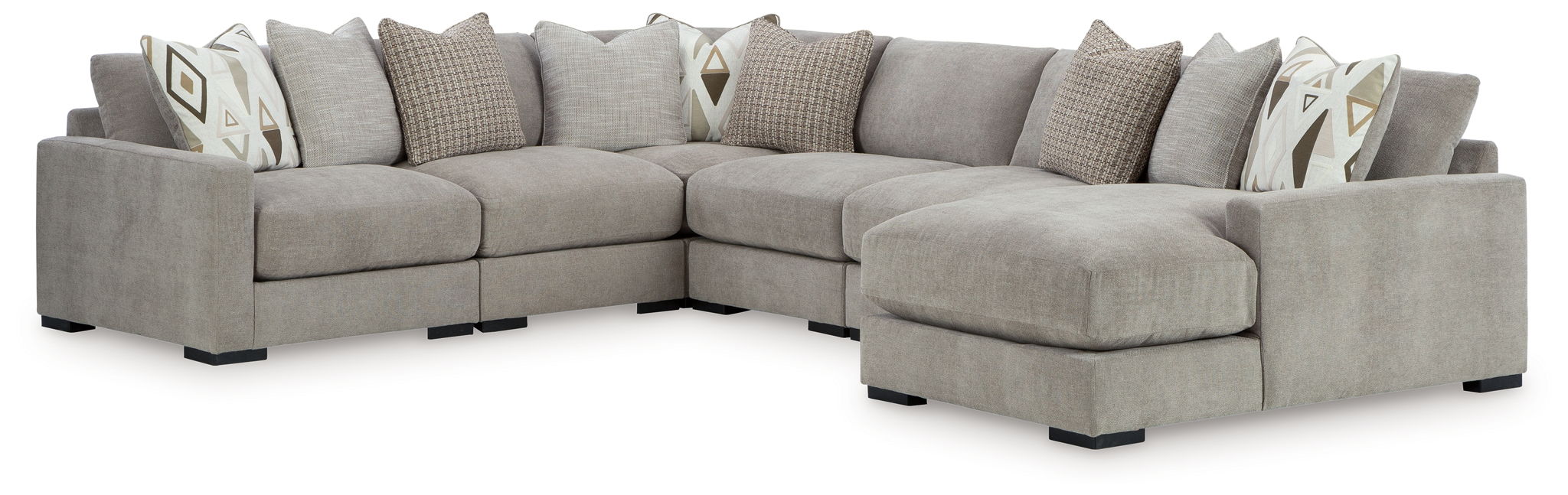 Aslan Court - Sectional With Ottoman Set – 5 Piece Living Room Sets by Benchcraft® at Furniture Wholesale Plus , Nashville furniture store