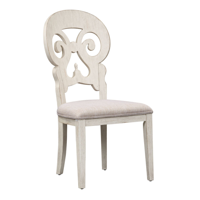 Farmhouse Reimagined - Splat Back Side Chair - Antique White / Chestnut Tops – Side Chairs by Liberty Furniture at Furniture Wholesale Plus , Nashville furniture store