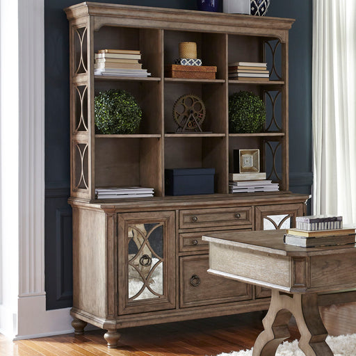 Simply Elegant - Credenza & Hutch - Heathered Taupe – Credenzas & Hutches by Liberty Furniture at Furniture Wholesale Plus , Nashville furniture store
