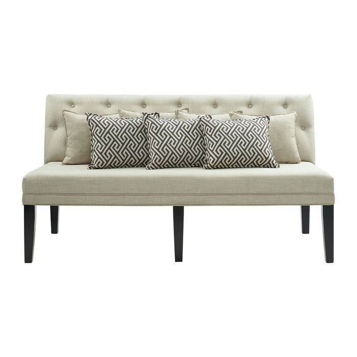 Maddox - Sofa With Seven Pillows - Beige – Upholstered Benches by Elements International at Furniture Wholesale Plus , Nashville furniture store