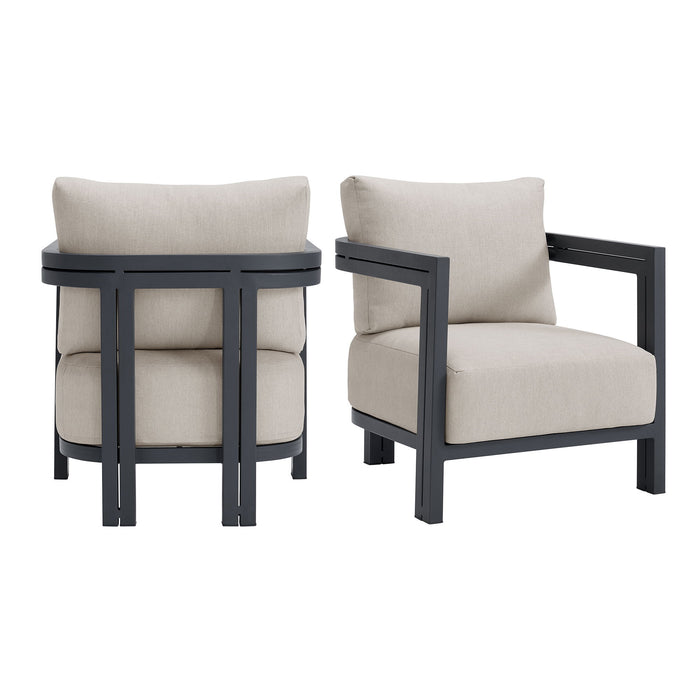 Playa - Chair (Set of 2) - Dark Gray / Beige – Chair Sets by Elements International at Furniture Wholesale Plus , Nashville furniture store