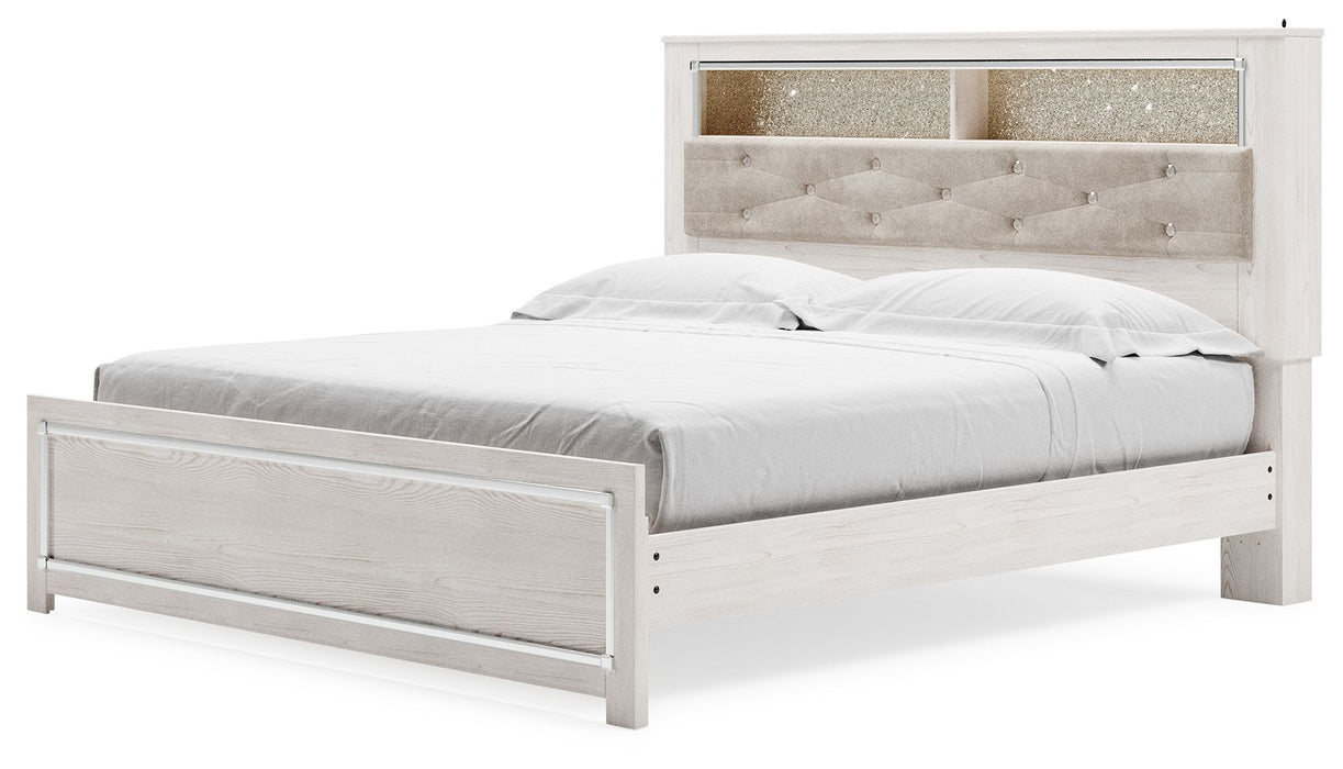 Altyra - King Bookcase Panel Bed - White – Storage Beds by Signature Design by Ashley® at Furniture Wholesale Plus , Nashville furniture store
