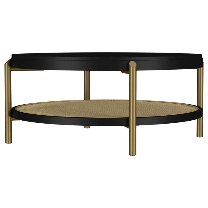 Arini - Round Coffee Table With Storage Shelf – Coffee Tables by Coaster Fine Furniture at Furniture Wholesale Plus , Nashville furniture store