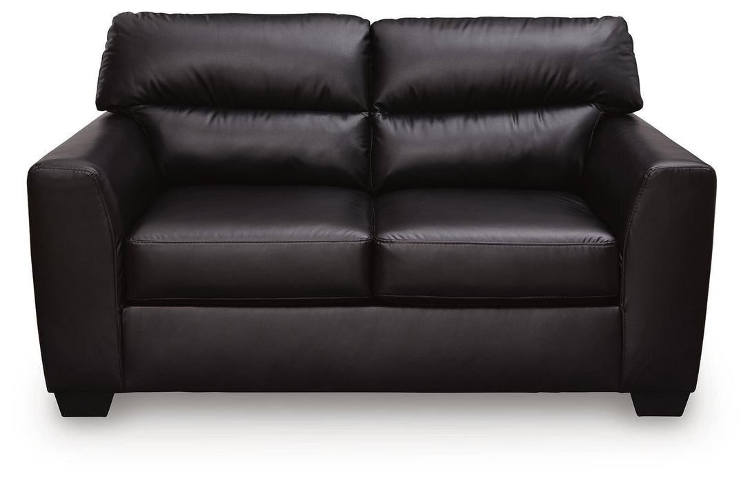 Glennbre - Loveseat - Midnight – Stationary Loveseats by Signature Design by Ashley® at Furniture Wholesale Plus , Nashville furniture store