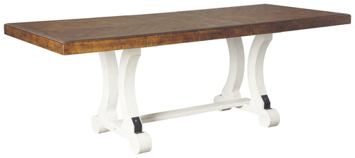 Valebeck - Rectangular Dining Room Table - White / Brown – Dining Tables by Signature Design by Ashley® at Furniture Wholesale Plus , Nashville furniture store