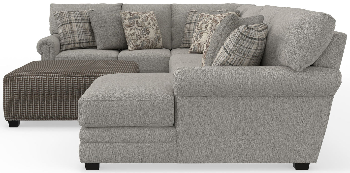 Livingston - Sectional With Comfort Coil Seating, 40" Cocktail Ottoman And Accent Pillows Included – 2 Piece Living Room Sets by Jackson at Furniture Wholesale Plus , Nashville furniture store