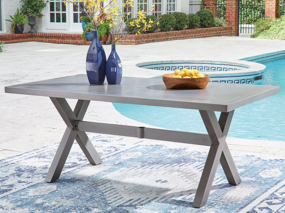 Half Moon Beach - Rectangular Dining Table With Umbrella Option - Gray – Dining Tables by Signature Design by Ashley® at Furniture Wholesale Plus , Nashville furniture store