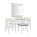 Reflections - 3 Piece Vanity Set - Pearl White & Rhinestone – Vanity Sets by Liberty Furniture at Furniture Wholesale Plus , Nashville furniture store