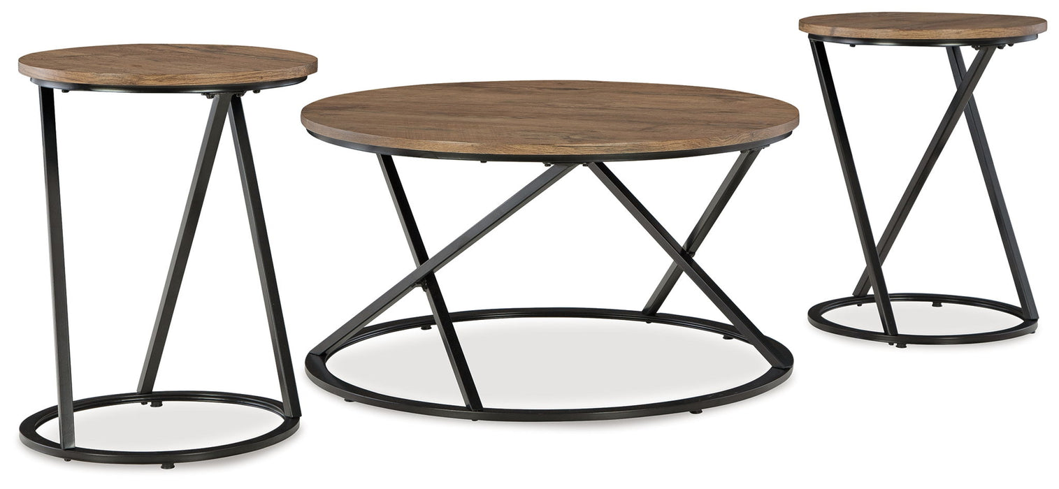 Cassbryn - Occasional Table Set (Set of 3) - Brown / Black – Table Sets by Signature Design by Ashley® at Furniture Wholesale Plus , Nashville furniture store