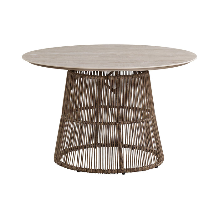 Alesso - 5 Piece Standard Height Dining Set (Round Table And Four Chairs) - Brown – 5 Piece Outdoor Sets by Elements International at Furniture Wholesale Plus , Nashville furniture store