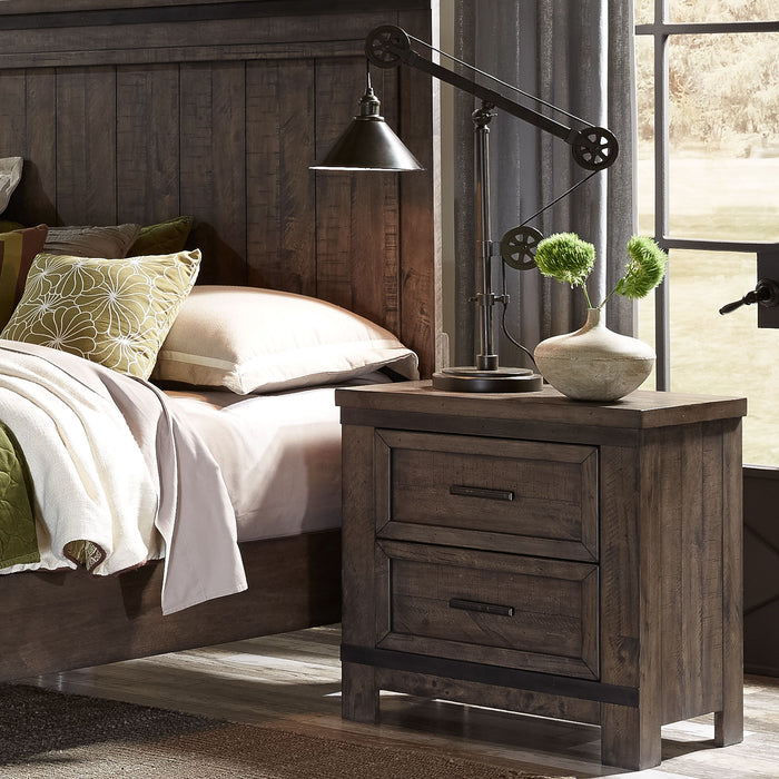 Thornwood Hills - Nightstand - Rock Beaten Brown – Accent Nightstands by Liberty Furniture at Furniture Wholesale Plus , Nashville furniture store