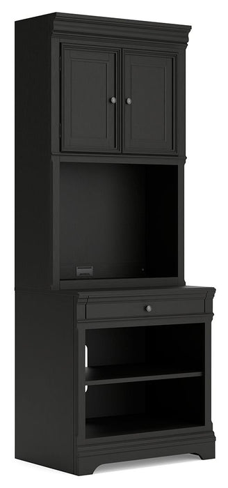Beckincreek - Bookcase With Door Hutch - Black – Standard Bookcases by Signature Design by Ashley® at Furniture Wholesale Plus , Nashville furniture store