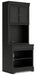 Beckincreek - Bookcase With Door Hutch - Black – Standard Bookcases by Signature Design by Ashley® at Furniture Wholesale Plus , Nashville furniture store