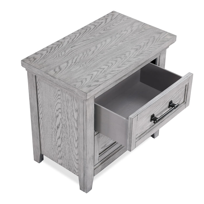 Beckett - Nightstand - Greige – Accent Nightstands by Crown Mark at Furniture Wholesale Plus , Nashville furniture store