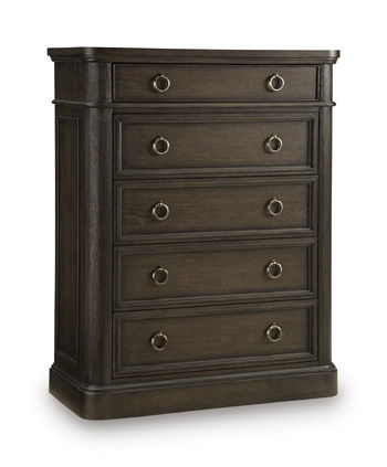 Wickenger - Five Drawer Chest - Dark Brown – Accent Chests by Signature Design by Ashley® at Furniture Wholesale Plus , Nashville furniture store