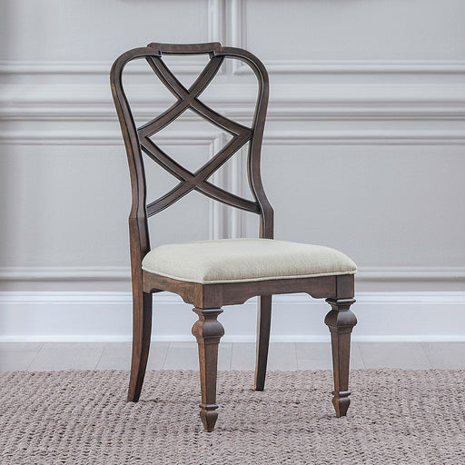 Providence Park - Wood Back Side Chair - Chateau Brown – Side Chairs by Liberty Furniture at Furniture Wholesale Plus , Nashville furniture store