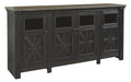 Tyler Creek - Extra Large TV Stand - Black / Gray – TV Stands by Signature Design by Ashley® at Furniture Wholesale Plus , Nashville furniture store