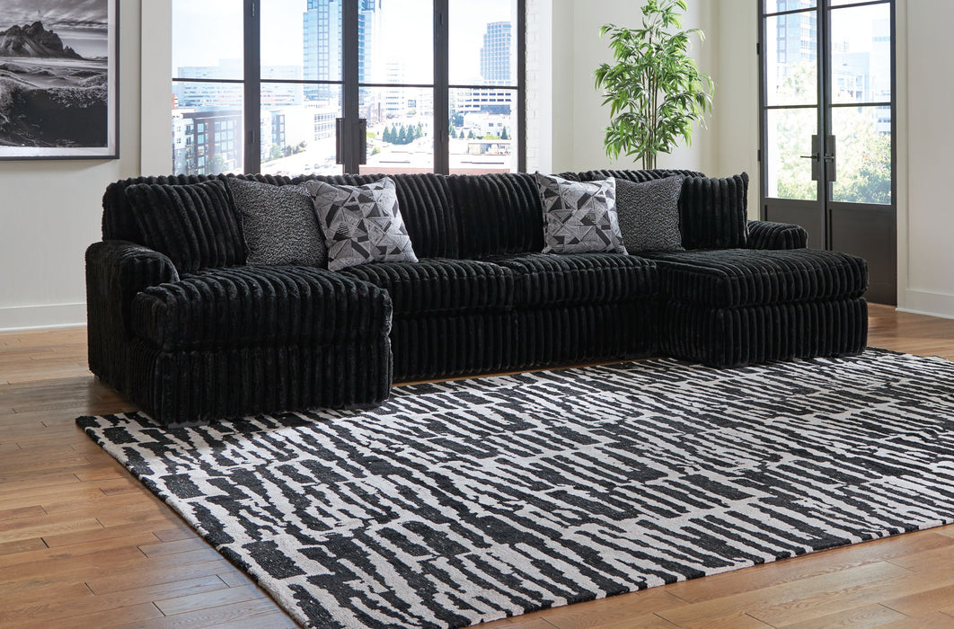 Midnight-Madness - Sectional Set – 4 Piece Living Room Sets by Signature Design by Ashley® at Furniture Wholesale Plus , Nashville furniture store