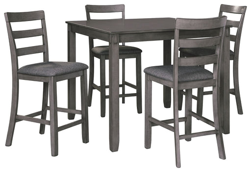 Bridson - Gray - Square Counter TBL Set (Set of 5) - Premium 5 Piece Dining Room Sets from Signature Design by Ashley® - Just $518! Shop now at Furniture Wholesale Plus  We are the best furniture store in Nashville, Hendersonville, Goodlettsville, Madison, Antioch, Mount Juliet, Lebanon, Gallatin, Springfield, Murfreesboro, Franklin, Brentwood