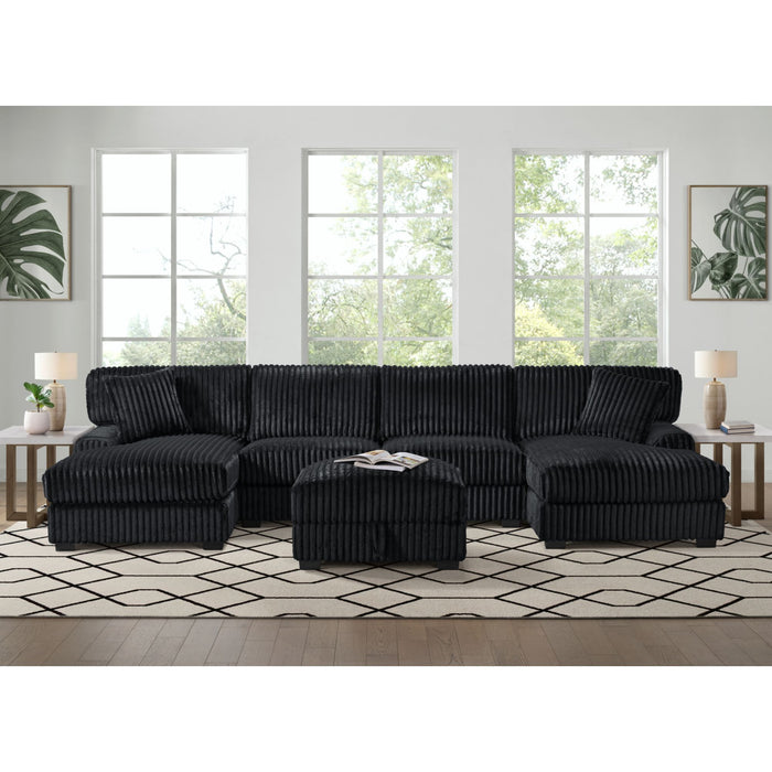 Nightfall - Storage Ottoman - Grand Cord Black – Storage Ottomans by Elements International at Furniture Wholesale Plus , Nashville furniture store