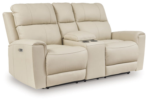 Dahlmoore - Dbl Power Reclining Loveseat With Console - Almond – Reclining Loveseats by Signature Design by Ashley® at Furniture Wholesale Plus , Nashville furniture store