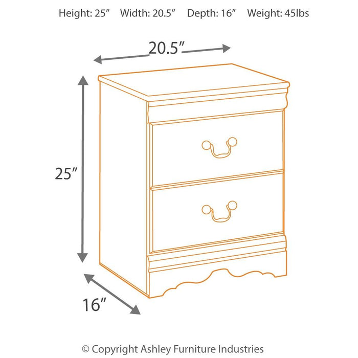 Huey Vineyard - Two Drawer Night Stand - Black – Accent Nightstands by Signature Design by Ashley® at Furniture Wholesale Plus , Nashville furniture store