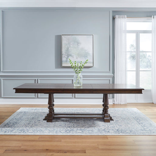Arden Road - Trestle Table - Satin Cherry – Dining Tables by Liberty Furniture at Furniture Wholesale Plus , Nashville furniture store