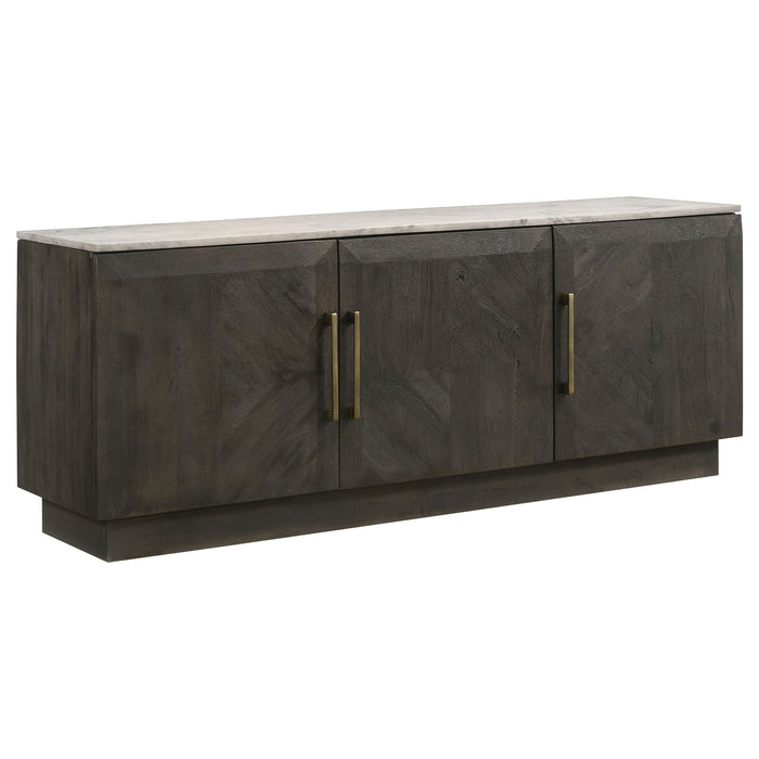 Dennis - 3 Door Marble Top Sideboard Buffet - Tobacco Gray – Buffets by Coaster Fine Furniture at Furniture Wholesale Plus , Nashville furniture store