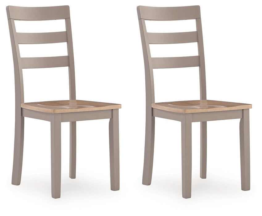 Harperfeld - Dining Room Side Chair (Set of 2) - Natural / Gray – Chair Sets by Signature Design by Ashley® at Furniture Wholesale Plus , Nashville furniture store