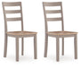 Harperfeld - Dining Room Side Chair (Set of 2) - Natural / Gray – Chair Sets by Signature Design by Ashley® at Furniture Wholesale Plus , Nashville furniture store