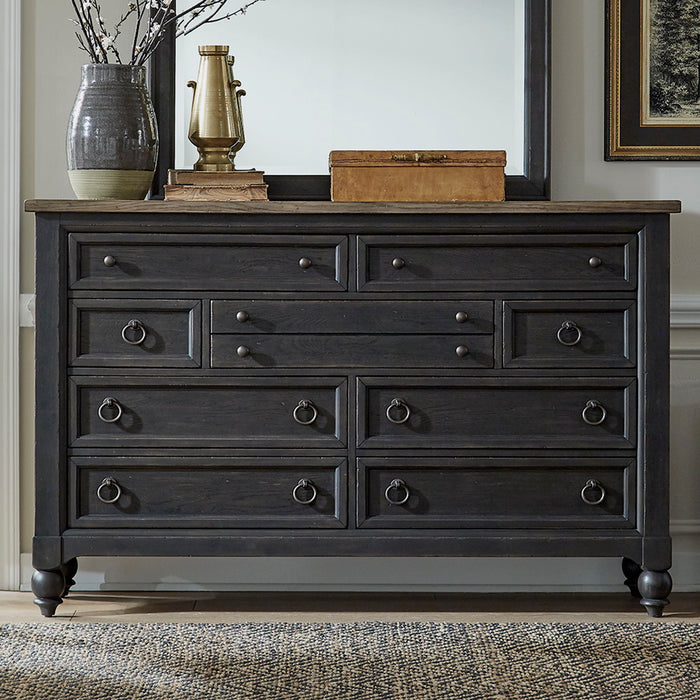 Americana Farmhouse - 9 Drawer Dresser – Dressers by Liberty Furniture at Furniture Wholesale Plus , Nashville furniture store